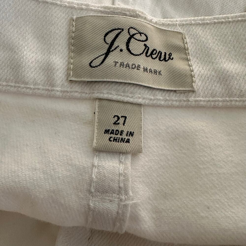 J. Crew White High Rise 5 Pocket Design Jeans Shorts Size 27 - Picture 5 of 7